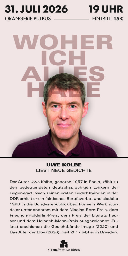 KSR Flyer Lesung Uwe Kolbe